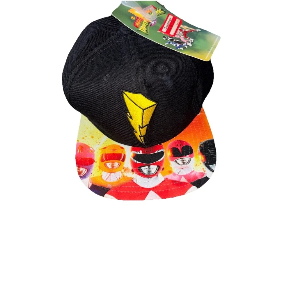 Mighty Morphin Power Rangers Team‎ Photo Image Flatbill Snapback Hat Cap